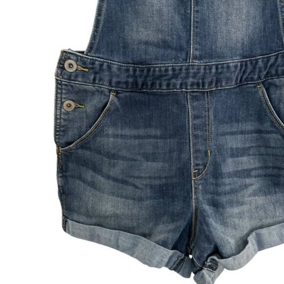 Levi’s | Denizen Blue Overall Shorts Women’s Size Small - Picture 3 of 11